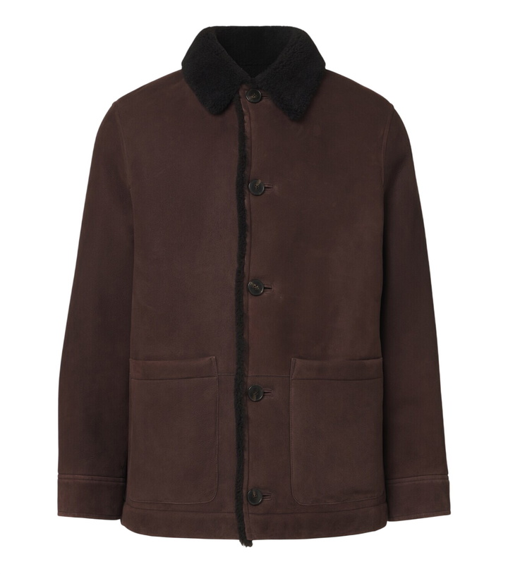 Photo: Yves Salomon Shearling-lined suede jacket