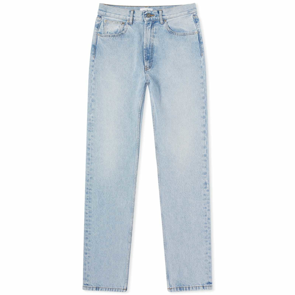 JeanPaulGaultier 24センチ Jean Paul Gaultier Women's Logo Straight Leg Jeans in Light Blue