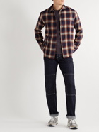 Altea - Checked Cotton and Ramie-Blend Flannel Shirt - Blue