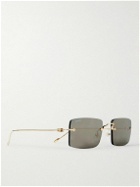 Cartier Eyewear - Double C Frameless Gold-Tone Sunglasses