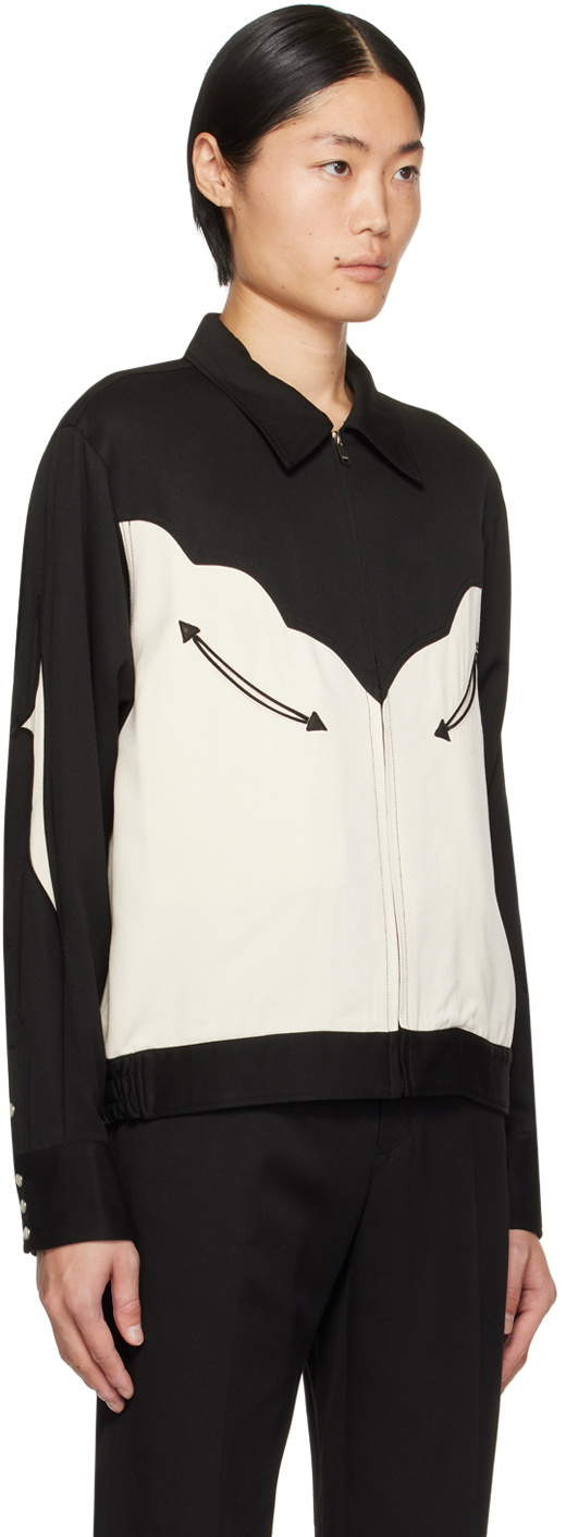The Letters Black & Off-White Western Jacket