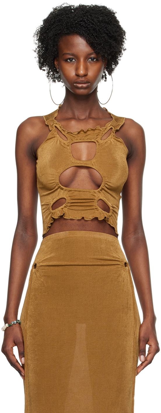 TYRELL SSENSE Exclusive Brown Tank Top