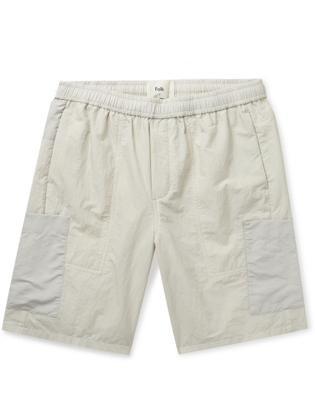 Photo: FOLK - Stack Panelled Nylon Shorts - Gray