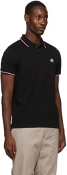 Moncler Black Logo Polo