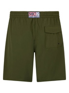 MC2 Saint Barth Military Green Long Stretch Comfort Surf Swim Shorts