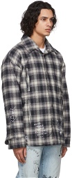 Saintwoods Grey Insulated Flannel Shirt