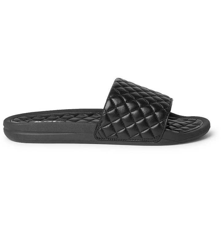Photo: APL Athletic Propulsion Labs - Lusso Quilted Leather Slides - Black