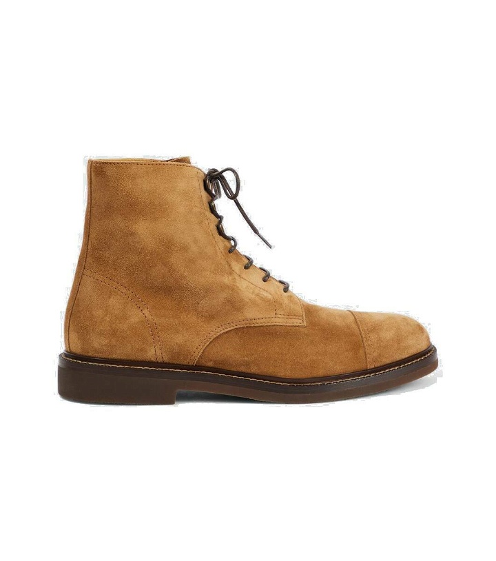Photo: Brunello Cucinelli Suede ankle boots