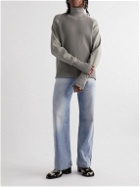 Nicholas Daley - Waffle-Knit Cotton Rollneck Sweatshirt - Gray