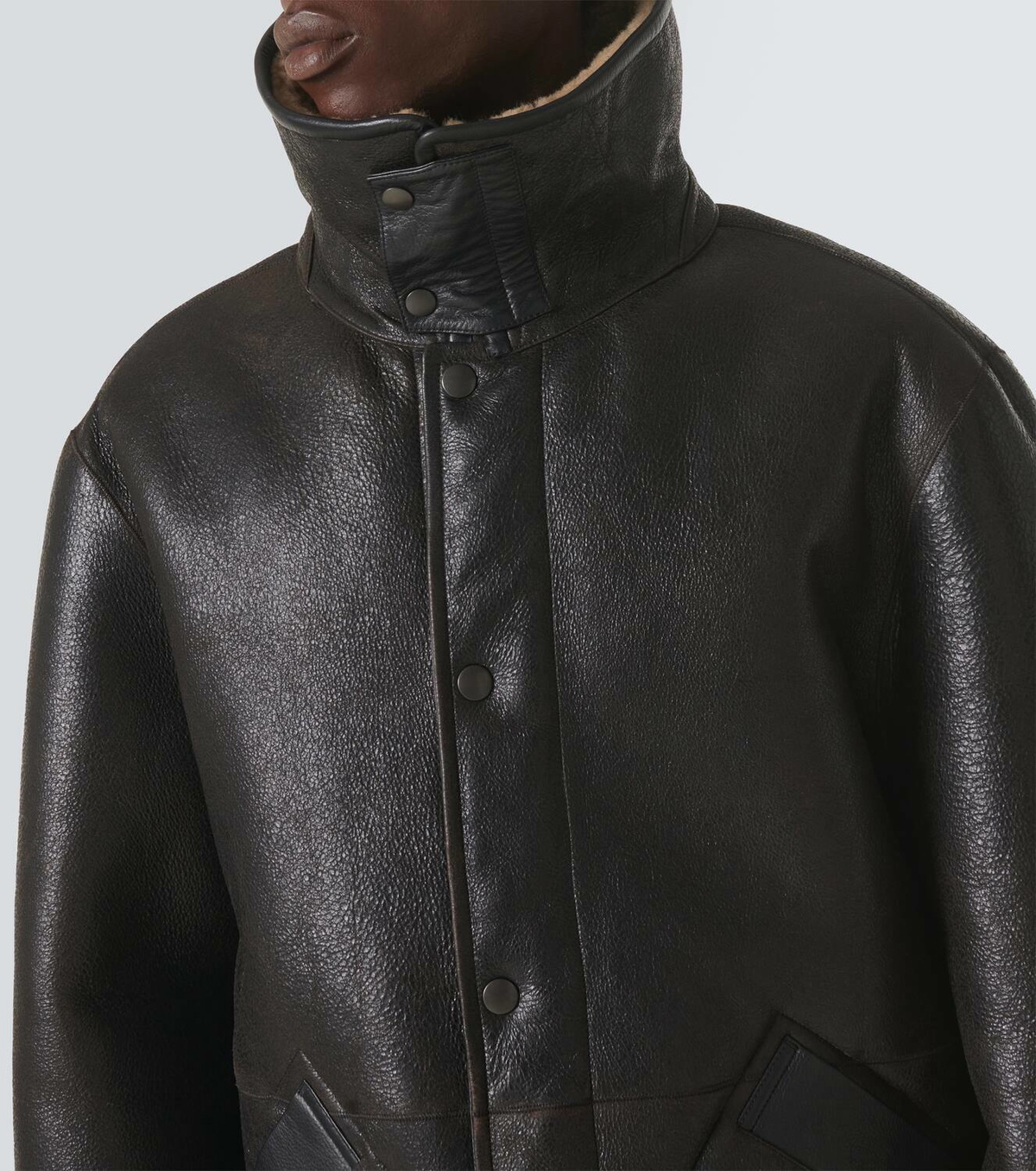 Lemaire Shearling-lined leather jacket Lemaire