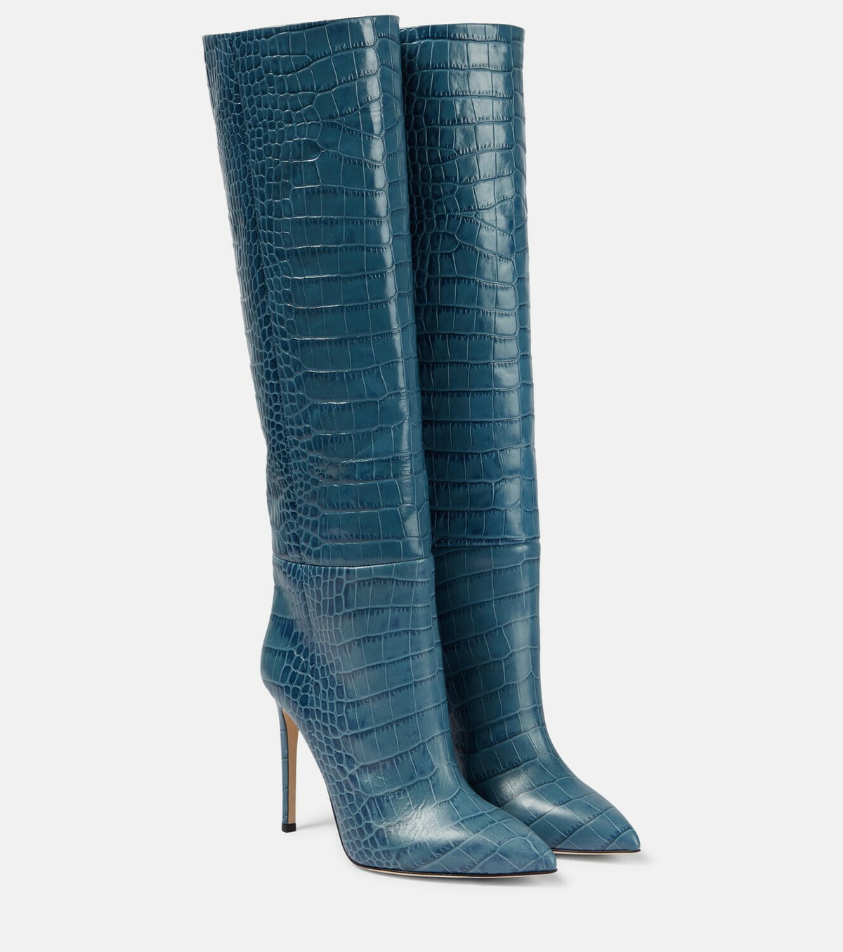 Paris Texas Croc-effect leather knee-high boots Paris Texas Paris Texas Croc-effect leather knee-high boots Paris Texas