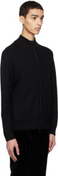 Theory Black Zip-Up Sweater