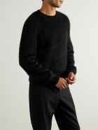 SAINT LAURENT - Slim-Fit Mohair-Blend Sweater - Black