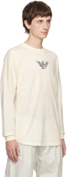 Emporio Armani Beige Drop Shoulder Long Sleeve T-Shirt
