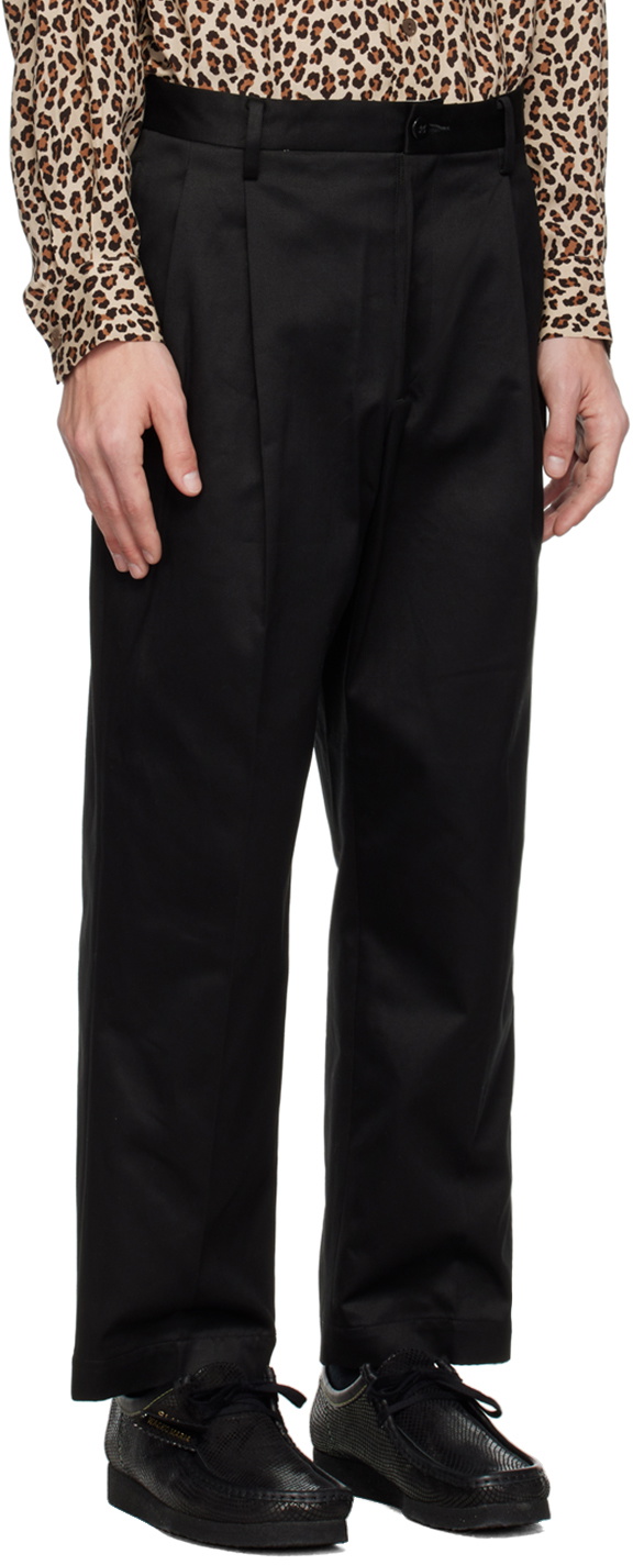 WACKO MARIA Black Pleated Trousers Wacko Maria