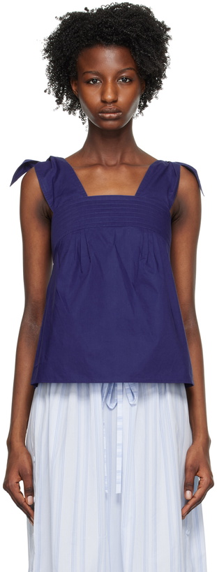 Photo: See by Chloé Blue Bow Tank Top