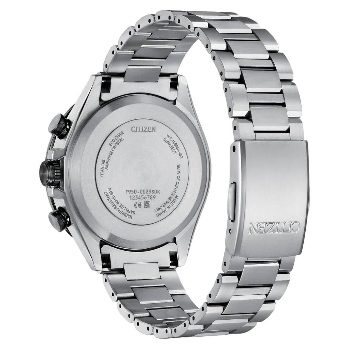 Citizen Attesa Perpetual Alarm World Time Blue Dial Mens Watch CC4075-50L