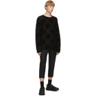 Comme des Garcons Homme Plus Black Worsted Yarn Intarsia Sweater