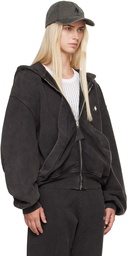 The Attico Black Faded Hoodie