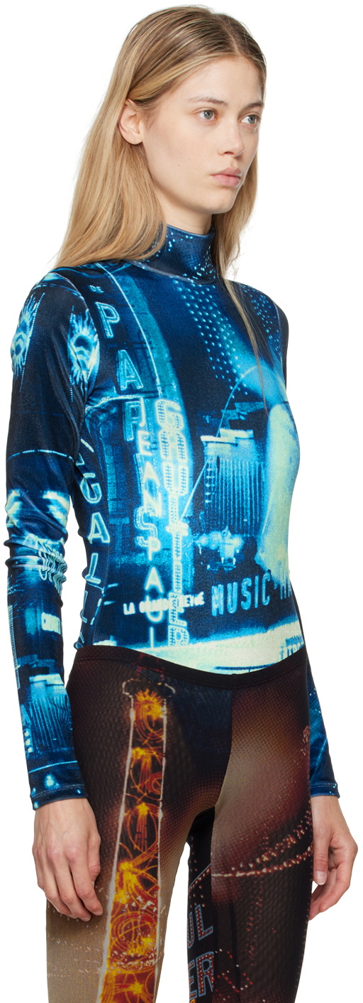 Jean Paul Gaultier Navy 'The Velvet Pigalle' Bodysuit