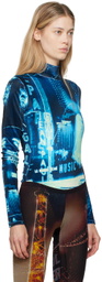 Jean Paul Gaultier Navy 'The Velvet Pigalle' Bodysuit