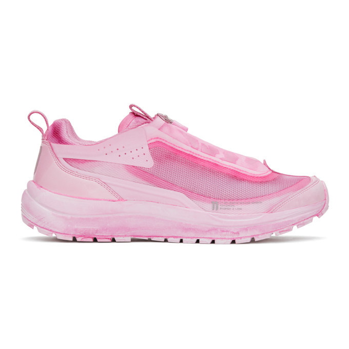 Photo: 11 by Boris Bidjan Saberi Pink Salomon Edition Bamba 2 Low-Top Sneakers