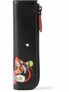 Montblanc - Naruto Printed Full-Grain Leather Pen Pouch
