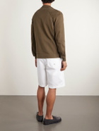 C.P. Company - Logo-Appliquéd Sea Island Cotton Polo Sweater - Green