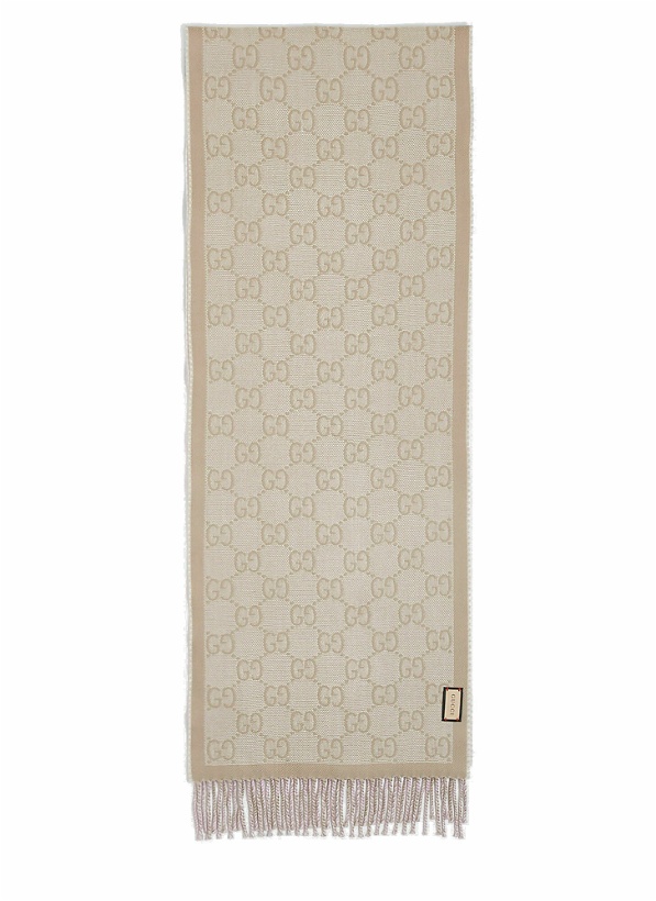Photo: Gucci - GG Jacquard Baby Scarf in Beige