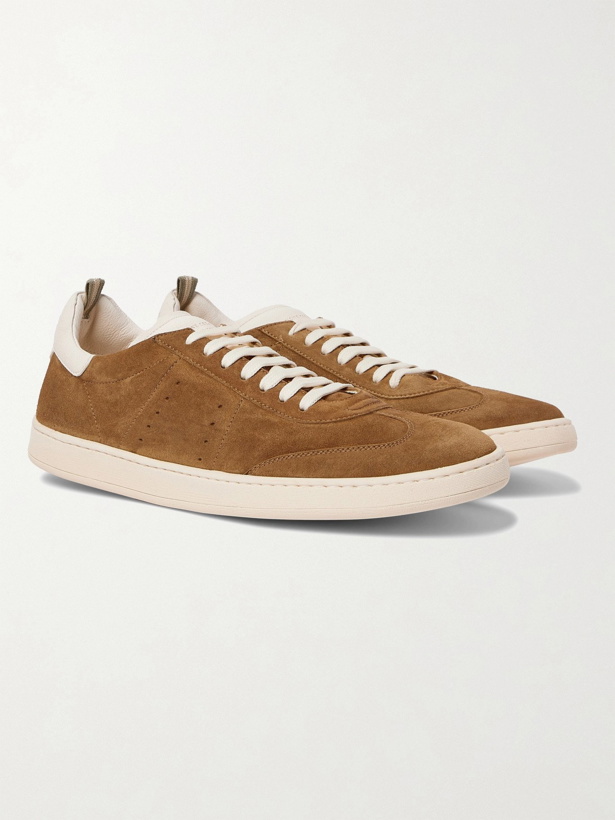 Photo: OFFICINE CREATIVE - Kombo Leather-Trimmed Suede Sneakers - Brown