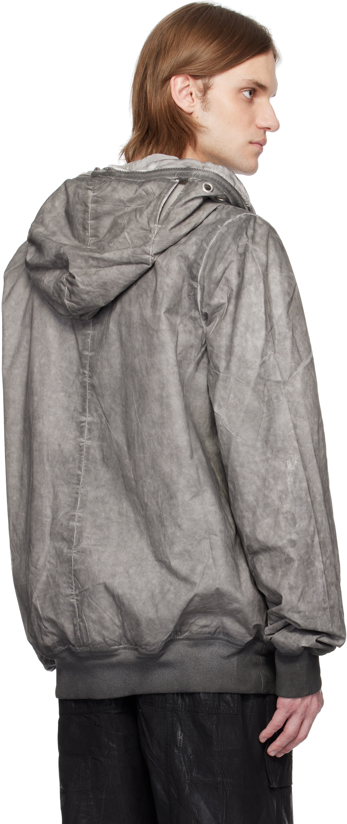 Rick Owens DRKSHDW Gray Hollywood Flight Bomber Jacket Rick
