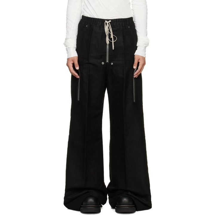 Photo: Rick Owens Black Tower Heizer Belas Cargo Pants