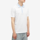 Versace Men's Embroidered Polo Shirt in White