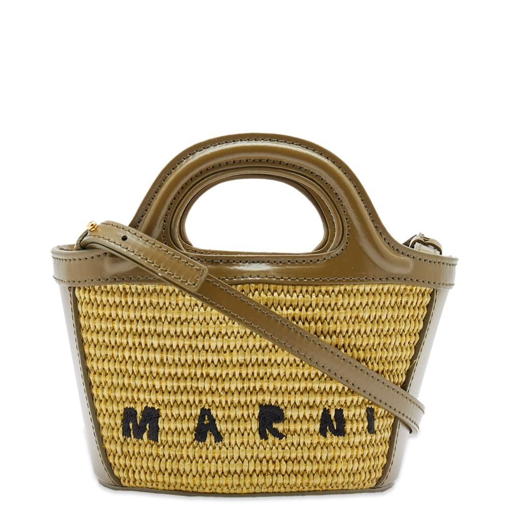 Marni Women's Micro Tropicalia Logo Bag in Olive Marni