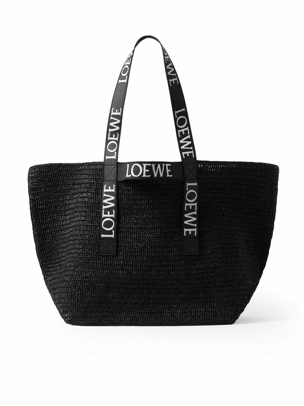 Photo: Loewe - Paula's Ibiza Canvas-Trimmed Raffia Tote Bag