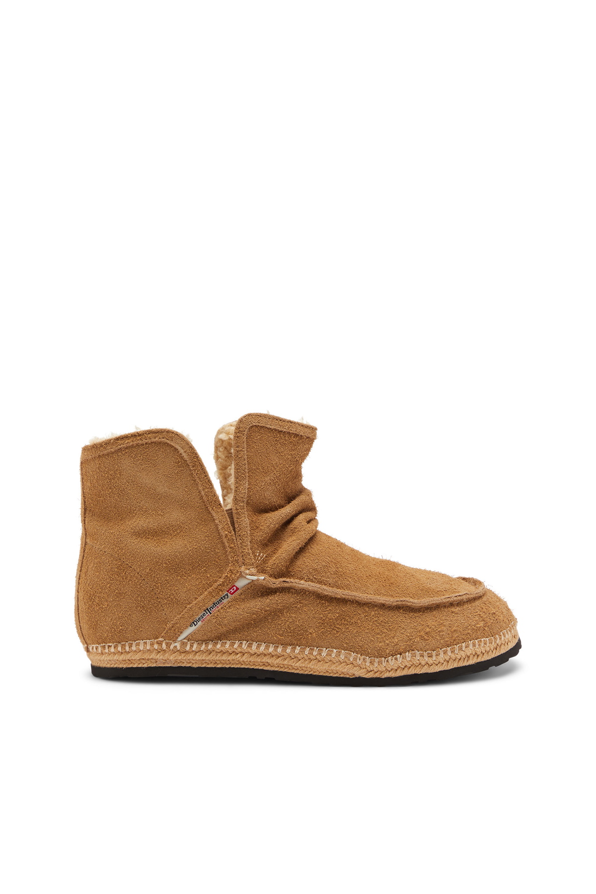 Diesel D-Lukas - Leather ankle boots with internal lining - Boots Mens in Brown