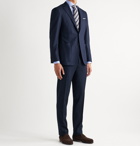 Canali - Mélange Wool-Flannel Suit Trousers - Blue