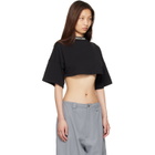 Palm Angels Black Back Curved Logo Mini T-shirt
