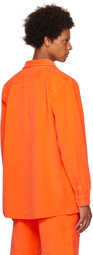 ERL Orange Spread Collar Shirt