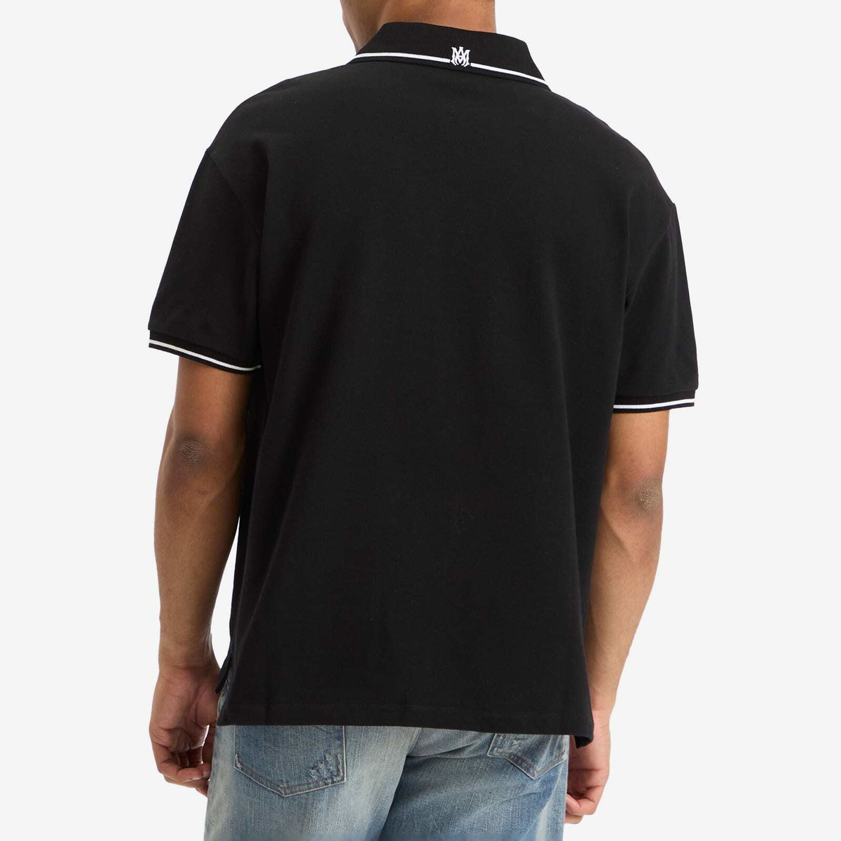 AMIRI Men's MA Core Logo Polo in Black