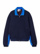adidas Originals - Wales Bonner Satin-Jersey Trimmed Recycled-Piqué Track Jacket - Blue