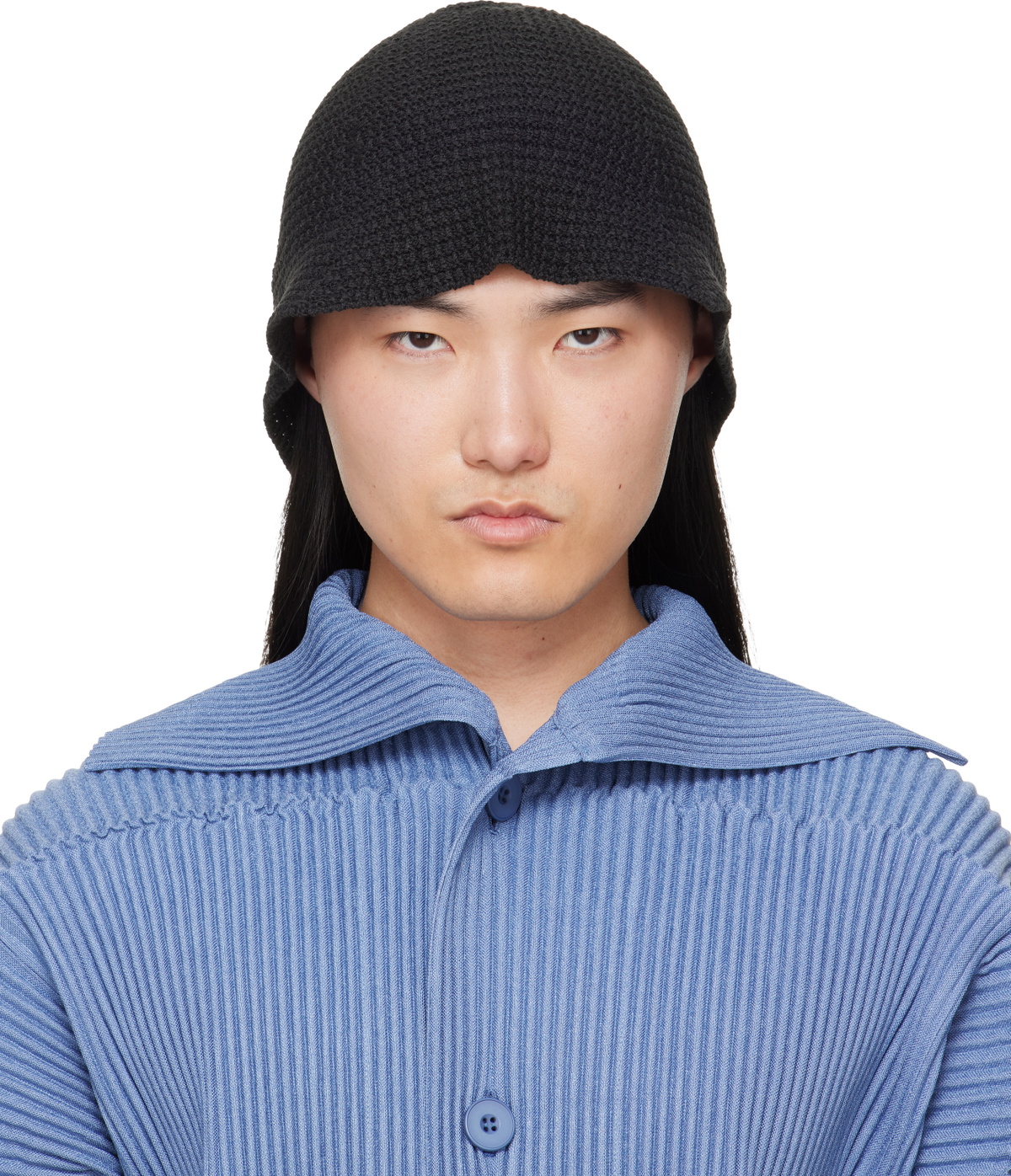 Homme Plissé Issey Miyake Black Bow-Tie Press Shirt Homme Plisse