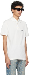 Palm Angels Off-White Embroidered Polo