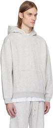 SKIMS Gray Fleece Lounge Relaxed Hoodie