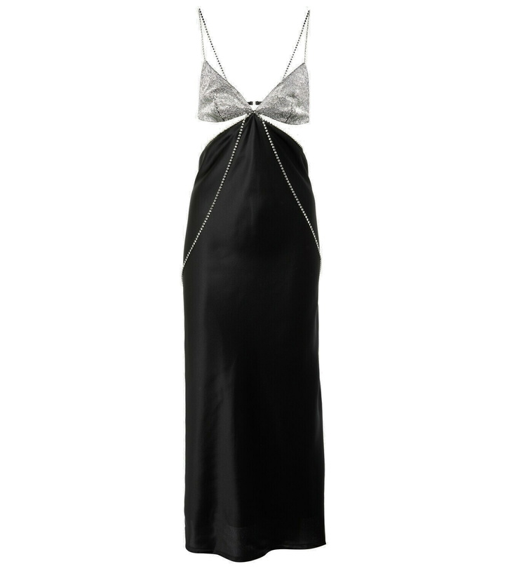 Photo: Dodo Bar Or Beatrice embellished silk satin dress