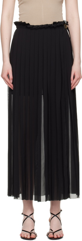 Photo: AMI Paris Black Pleated Midi Skirt