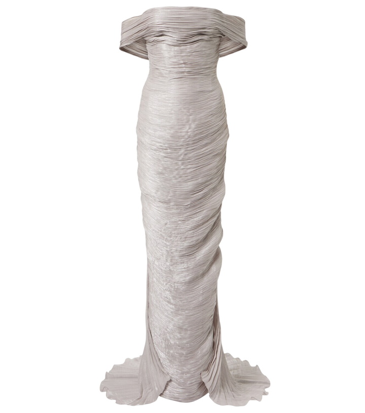 Photo: Marmar Halim Off-shoulder pleated bustier gown