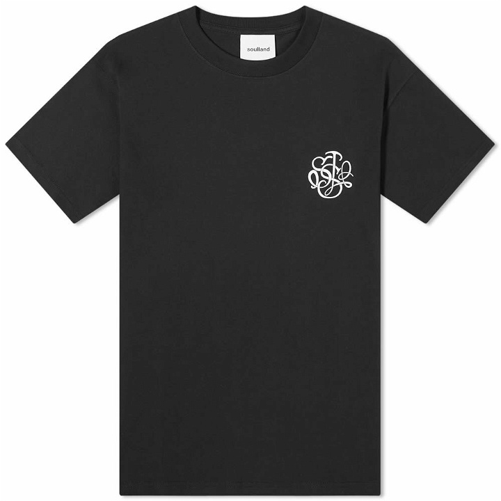 Photo: Soulland Men's Monogram T-Shirt in Black