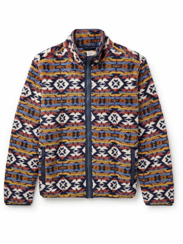 Photo: Faherty - Printed Recycled-Fleece Jacket - Blue