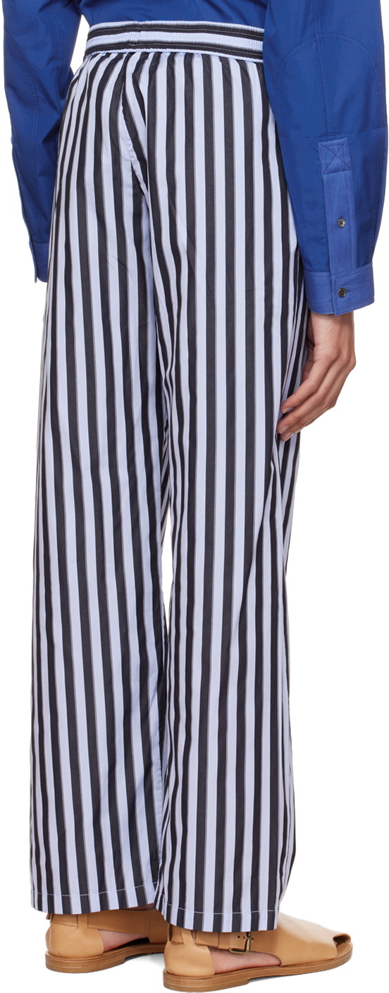 Sébline Black & Blue Stripe Pyjama Pants